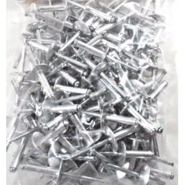 PTC 100 LARGE FLANGE 1/8" X 5/8" ALUMINUM BIG HEAD POP RIVETS STEEL MANDREL #27545