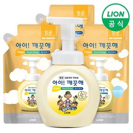 I'm Clean [LION] [CJ] I'm Clean Foam Large Capacity 490ml Container + 450ml x 3 (Lemon/Green Grape/Sweet), Container 490ml + 450ml x 3 (Lemon) / 아이깨끗해 [LION] [CJ ]아이깨끗해 거품형 대용량 490ml용기+450mlx3개 (레몬/청포도/순), 용기490ml+450mlx3개(레몬)