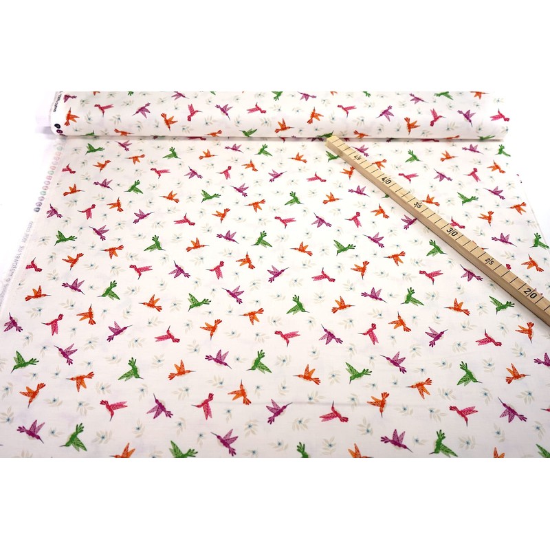 makower Jewel Tones Hummingbird Cream 0.5 m