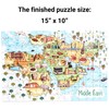 Terra Puzzles Middle East Map Wooden Jigsaw Puzzle 152 Piece,