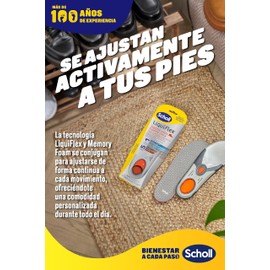 Scholl LiquiFlex Insoles Reinforced Support - Women's Footwear Size 5.5-7.5 - with Memory Foam and Arch Support - 1 Pair