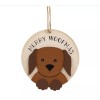 CWI Christmas Decor - Merry Woofmas Brown Dog Pet 3-D