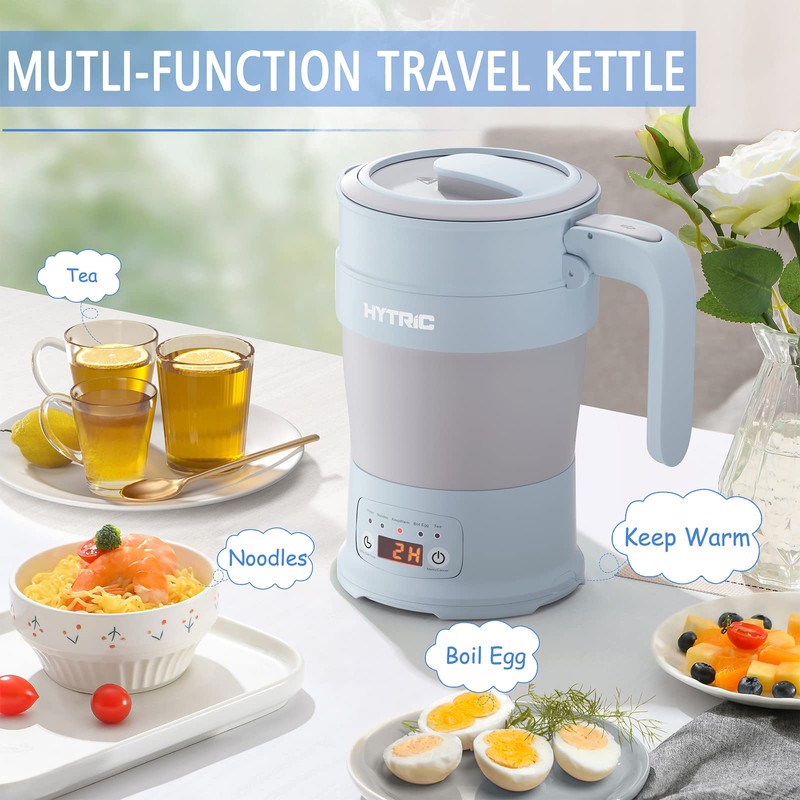 HYTRIC Travel Electric Kettle, 700ML Foldable Small Electric Kettle BPA-Free,