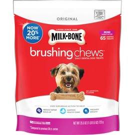 Milk-Bone Original Brushing Chews Daily Dental Dog Treats, Reduce Tartar Build-up, Maintain Healthy Gums