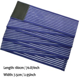 Extra Long Elastic Knee Wrap Compression Bandage Brace Support for Legs, Plantar Fasciitis, Stabilising Ligaments, Joint Pain, Squat, Basketball, Running, Tennis, Soccer, Football, Volleyball (Navy Blue)