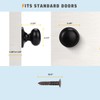 KNOBWELL 4 Pack Matte Black Dummy Door Knobs Round Interior