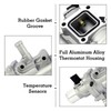 Upgraded Full-Aluminum Engine Coolant Thermostat Housing Assembly with Heater Inlet