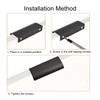 10 Pcs Finger Edge Pull Black Modern Aluminum Alloy 1mm