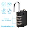 Pack of 4 Padlock Combination Lock, 4 Digit Padlock with