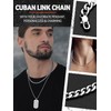 FaithHeart Stainless Steel Cuban Link Chain for Men, 5/9/12mm Black/Silver/Gold