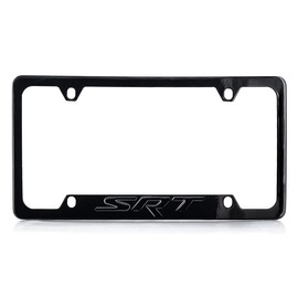 Dodge SRT Black Solid Metal License Plate Frame Tag Holder