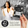Kirsten McMillan 32 Black Silver Balloons Party Invites - Party