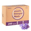 Laundry Detergent Sheets, 200 Sheets Lavender Laundry Soap Strips -