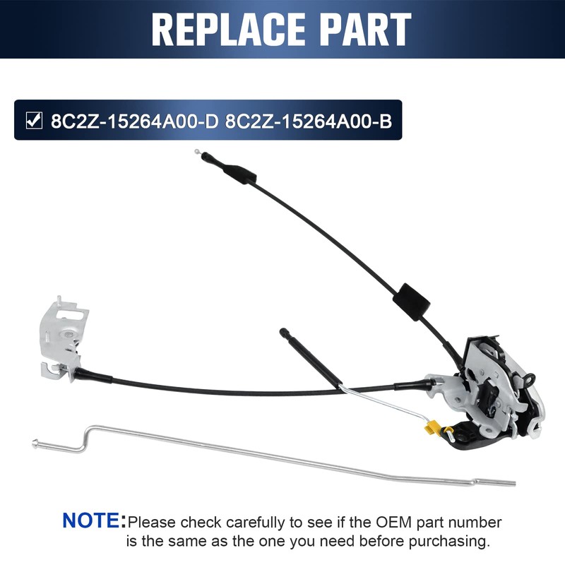 MOTORSTAR Right Hinged Door(Right 60%) Latch 8C2Z-15264A00-D