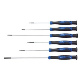 Draper Extra Long Precision Screwdriver Set (6 Piece) | Professional Hand Tools | Chrome Vanadium Tips | Soft Grip Handle | 28119