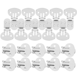 Milisten 20pcs Shoe Clips Large Flat Blank Stainless Steel Shoe Clips for DIY Craft Shoe Supplies Size L