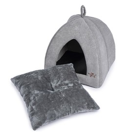 Best Pet Supplies Pet Tent-Soft Bed for Dog and Cat by - Gray, 20" x 20" x H:22"