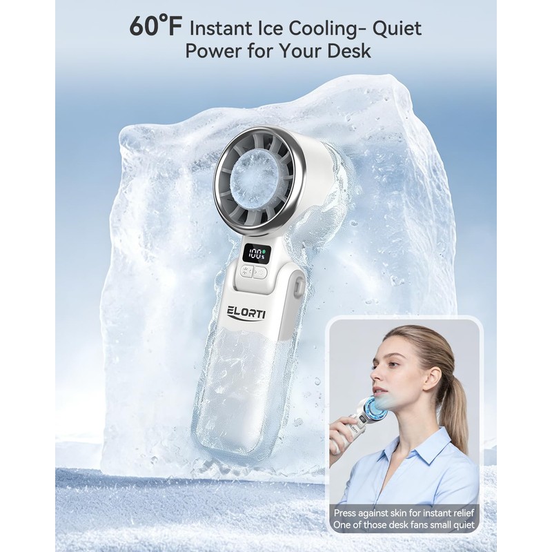 ELORTI Portable Fan, Mini Fan, Personal Fan with Turbo &