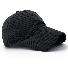 Masktide Lightweight Long Bill Fishing Hats for Men Baseball Cap Outdoor Sports Cap Women Baseball Hat with Long Brim Moisture Wicking Sun Protection Ball Cap Adjustable Black