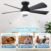 Depuley Modern Ceiling Fan with Light: 42-Inch Black Small Fans