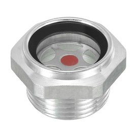 PATIKIL Air Compressor Oil Sight Glass, 3/4" NPT Male Thread Aluminum Alloy Oil Liquid Level Gauge Air Compressor Parts with O-Ring