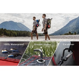 Oceas Manta de bolsillo para exteriores, ideal a prueba de arena e impermeable, manta de picnic para playa, senderismo y uso festivo, alfombrilla plegable y compacta que cabe fácilmente en una pequeña bolsa portátil