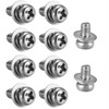 10pcs Pan Head Machine Screws M3*8mm with Cross Hole Pan