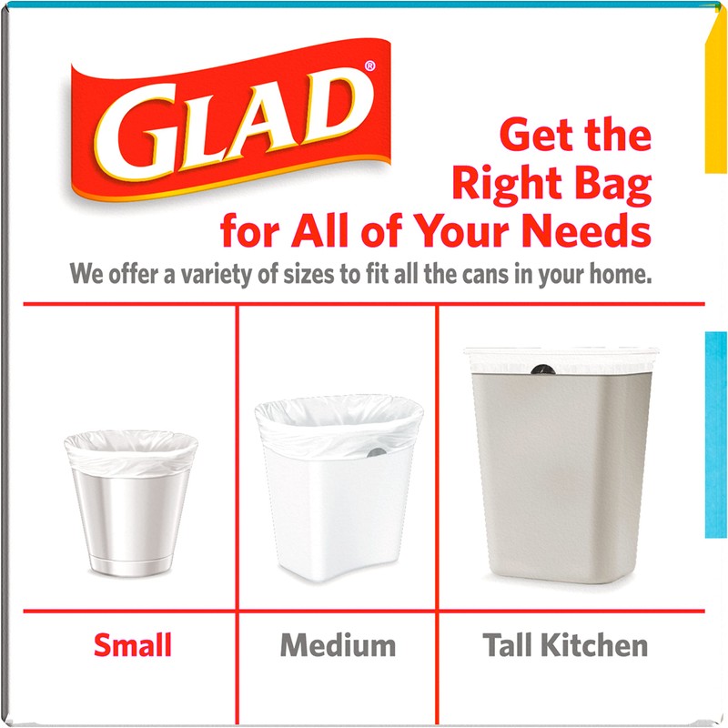 Glad Small Trash Bags 4 Gallon, Febreze Beachside Breeze Garbage