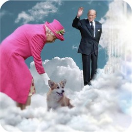 HM Queen Elizabeth II 1926-2022 Prince Charles Square Fridge Magnet Fantastic Souvenir, Multicolor, Square = 6cm x 6cm