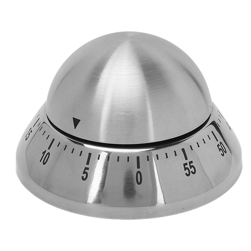 Kitchen Timer, Stainless Steel, Metal, Mechanical Countdown Cooking Timer with
