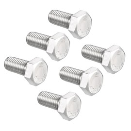 sourcing map M14 Hex Bolt M14-2 x 30mm 304 Stainless Steel 4.8 Grade Fully Threaded Hexagonal Head Screw Bolts 6pcs