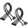 XMSJSIY SATA to 3 Pin 4 Pin PWM Fan Adapter