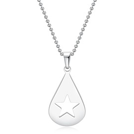 Guitar Pick Star Ball Chain Necklace Solid Stainless Ball Chain Music Inspired Gift Jewellery