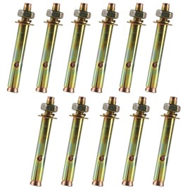 11 Pcs M8 x 80mm Expansion Screw Bolts，Anchor Bolts Sleeves, Heavy Duty Concrete Anchors Screws Hex Nuts, for Concrete Masonry Brick Wall Fixings
