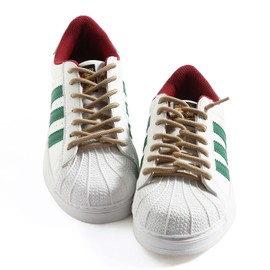 VSUDO 115 cm Round Khaki Boot Laces, 4mm Diameter Shoe Laces for Boots, Heavy Duty Outdoor Work & Hiking Shoelaces for Men or Women (2 Pairs-Khaki-115cm)