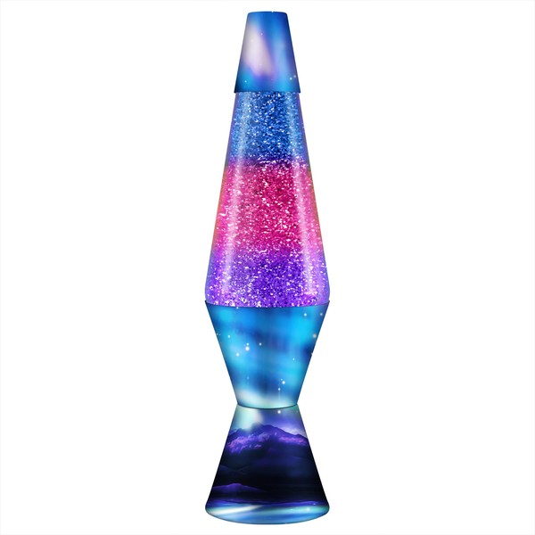Lava Lamp 14.5 inch Northern Lights Lamp,Plastic, Purple/Blue, 21600400UK