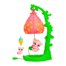 CUTIE CLIMBERS S1 Family Pack Sweeties Polly Flower House with 1 Pet Climbing and Puppy Collectible Toy for Children + 3 Years