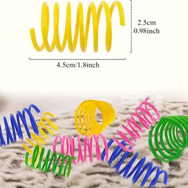 Kettion 12 Piezas de Juguetes para Gatos y Gatitos, Resortes de Juguete para Gato, Juguetes Interactivos de Resorte para Gatos, Juguete de Resorte Helicoidal, Perfecto para Gatitos, Gatos, Cachorros