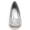 DREAM PAIRS Women's Debbie Mid Wedge Heel Pump Shoes,Size 10,Silver/Glitter,Debbie