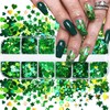 St. Patrick's Day Nail Glitter Sequins for Nail Art Green