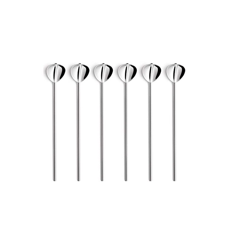 Beckmann & Rommerskirchen VISTA Straw Spoon Set, 6 Pieces, Stainless