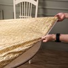 Walrus Round Vinyl Fitted Tablecloth with Flannel Backing Elastic Edge