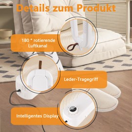 Vauki Shoe Dryer Boxing Glove Dryer - Electric Shoe Dryer with UV Sterilisation, 360° Heat Circulation, 90 Minute Timer, Foldable and Space Saving for Home and Travel