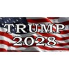 Trump 2028 On U.S. Flag Metal License Plate