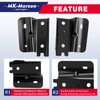 Soft Top Left and Right Bow Bracket with Screws Compatible