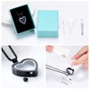 Zeqingjw Glass Cremation Jewelry Necklace with Heart Memorial Locket for