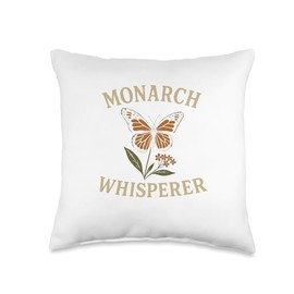 Monarch Whisperer Pollinator Garden Native Milkweed Throw Pillow