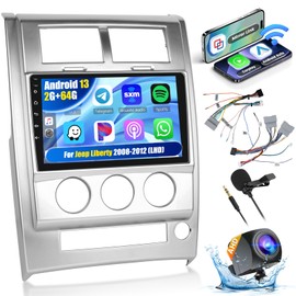 Realdio Android Car Stereo for Jeep Liberty 2008 2009 2010 2011 2012 (LHD) with CarPlay Android Auto 26UI 2GB+64GB