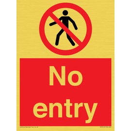 No Entry Sign - 150 x 200mm - A5P