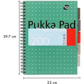 Pukka Pad Metallic Spiral Bound Project Lined Notebook A4+ Size x 1 pad
